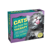 2026 Calendar Cats are cheaper than Therapy Day-to-Day Boxed, Andrews McMeel AM96942