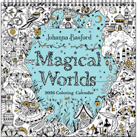 2026 Calendar Johanna Basford Magical Worlds Coloring Square Wall, Andrews McMeel AM98038