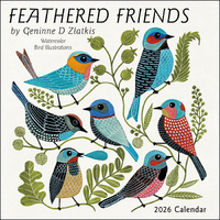 2026 Calendar Feathered Friends Square Wall, Amber Lotus AM98168
