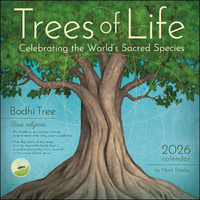 2026 Calendar Trees of Life Square Wall, Amber Lotus AM98373