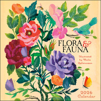 2026 Calendar Flora & Fauna Square Wall, Amber Lotus AM99189