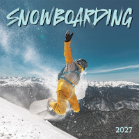 2027 16-Month Calendar Snowboarding Wyman Square Wall, Browntrout BT17751