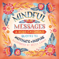 2024 Calendar Mindful Messages 16-Month Square Wall Sellers Publishing S36136