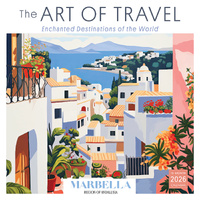 2026 Calendar The Art of Travel 16-Month Square Wall, Sellers S43585