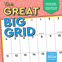 2026 Calendar The Great Big Grid 17-Month Square Wall, Sellers S43905