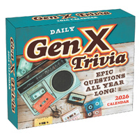 2026 Calendar Daily Gen X Trivia Day-to-Day Boxed, Sellers S44353