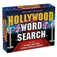 2026 Calendar Hollywood Word Search Day-to-Day Boxed, Sellers S44384