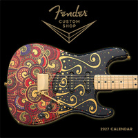 2027 16-Month Calendar Fender Custom Shop Guitar Square Wall, Sellers S61251