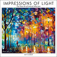 2027 16-Month Calendar Impressions of Light: The Fine Art of Leonid Afremov Square Wall, Sellers S61343