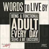 2027 16-Month Calendar Words to Live By Square Wall, Sellers S61626