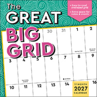 2027 17-Month Calendar The Great Big Grid Square Wall, Sellers S61909