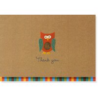 Thank You Note Cards Set - Owl by Peter Pauper Press 9781593597382