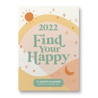 2022 Diary Find Your Happy Take Me with You Planner, Orange Circle Studio