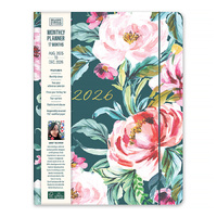 2026 17-Month Planner Orange Circle Just Right 191x248mm Month to View Bella Flora, ACCO 26350
