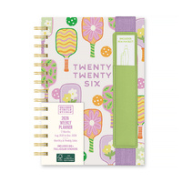 2026 17-Month Planner Orange Circle Oliver A5 Week to View Pickleball Rally, ACCO 26413
