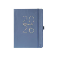 2026 18-Month Planner Classic Vegan Leather 15x20cm Monthly/Weekly, Graphique de France GF44254