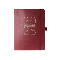 2026 18-Month Planner Classic Vegan Leather 15x20cm Monthly/Weekly, Graphique de France GF44261