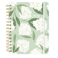 2026 18-Month Planner Hydrangea 15x20cm Monthly/Weekly, Graphique de France GF44308