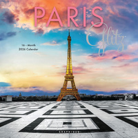 2026 Calendar Paris Glitz 16-Month Square Wall, Graphique de France GF44414