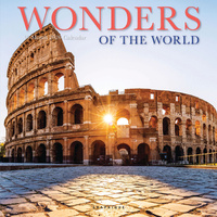 2026 Calendar Wonders of The World 16-Month Square Wall, Graphique de France GF44629