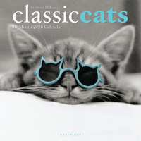 2026 Calendar Classic Cats 16-Month Square Wall, Graphique de France GF44735