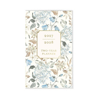 2027-2028 2-Year Planner Diary Vintage Floral Pocket Month to View, Graphique GF45589