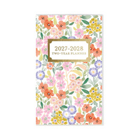 2027-2028 2-Year Planner Diary Happy Floral Pocket Month to View, Graphique GF45596