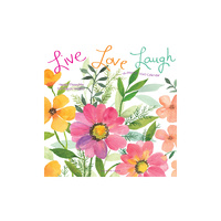 2027 16-Month Calendar Live, Love, Laugh Square Wall, Graphique GF46012