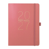 2026-2027 18-Month Planner Apollo Collection 15x20cm Monthly/Weekly Mauve Vegan Leather, Graphique GF46555