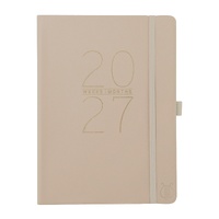 2026-2027 18-Month Planner Apollo Collection 15x20cm Monthly/Weekly Grey Vegan Leather, Graphique GF46562