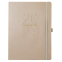 2026-2027 18-Month Planner Apollo Collection 20x25cm Monthly/Weekly Grey Vegan Leather, Graphique GF46616
