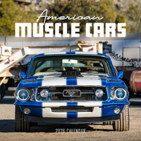 2026 Calendar American Muscle Cars Square Wall Paper Pocket CSB2