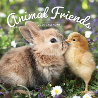 2026 Calendar Animal Friends Square Wall Paper Pocket CAB1