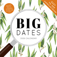 2026 Calendar Big Dates Australiana Square Wall Paper Pocket CPB1
