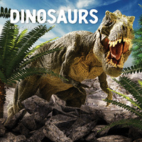 2026 Calendar Dinosaurs Square Wall Paper Pocket CPB22