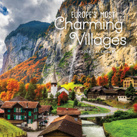 2026 Calendar Europe's Most Charming Villages Square Wall Paper Pocket CDB4