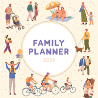 2026 Calendar Family Planner Square Wall Paper Pocket CPB4