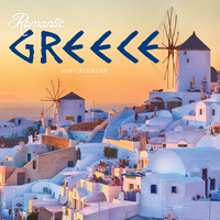 2026 Calendar Romantic Greece Square Wall Paper Pocket CDB12