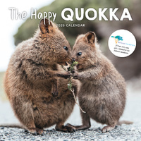 2026 Calendar The Happy Quokka Square Wall Paper Pocket CAB46