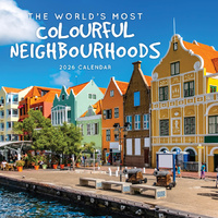 2026 Calendar The Worlds Most Colourful Neighbourhoods Square Wall Paper Pocket CDB14