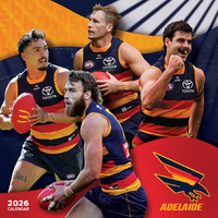 2026 Calendar AFL Adelaide Crows Square Wall Paper Pocket CAFB1