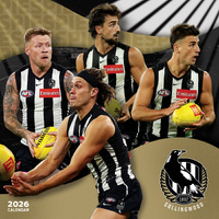 2026 Calendar AFL Collingwood Magpies Square Wall Paper Pocket CAFB13