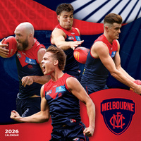 2026 Calendar AFL Melbourne Demons Square Wall Paper Pocket CAFB11