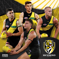 2026 Calendar AFL Richmond Tigers Square Wall Paper Pocket CAFB14