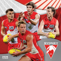 2026 Calendar AFL Sydney Swans Square Wall Paper Pocket CAFB16