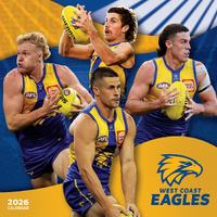2026 Calendar AFL West Coast Eagles Square Wall Paper Pocket CAFB17