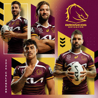 2026 Calendar NRL Brisbane Broncos Square Wall Paper Pocket CNRB1