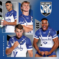 2026 Calendar NRL Canterbury Bankstown Bulldogs Square Wall Paper Pocket CNRB3