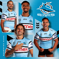 2026 Calendar NRL Cronulla Sutherland Sharks Square Wall Paper Pocket CNRB4