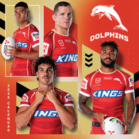 2026 Calendar NRL Dolphins Square Wall Paper Pocket CNRB17